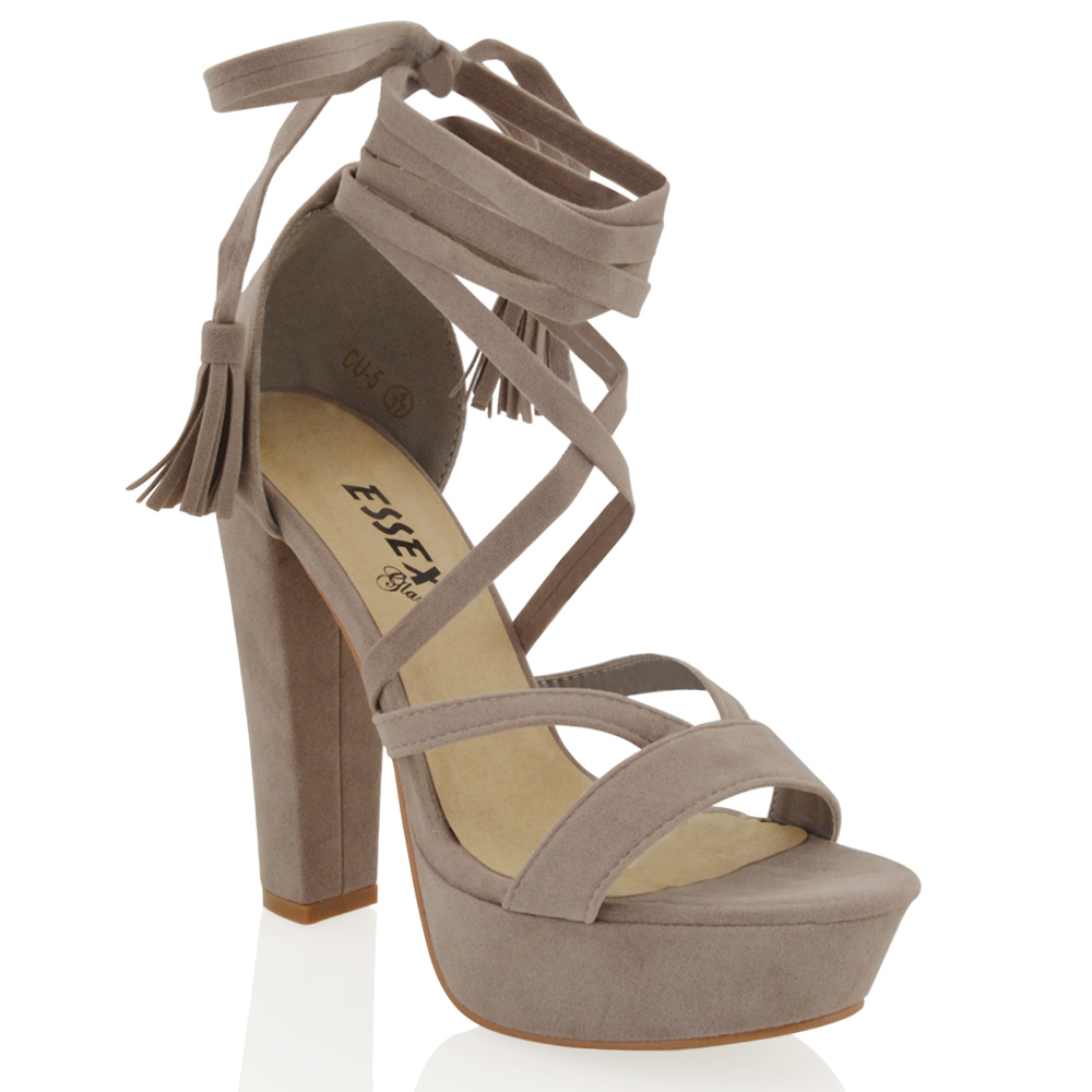 tie up platform heels